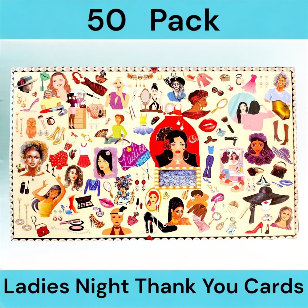50 Pack 4X6 Ladies Night Cards Backside Blank PRICE IS FIRM